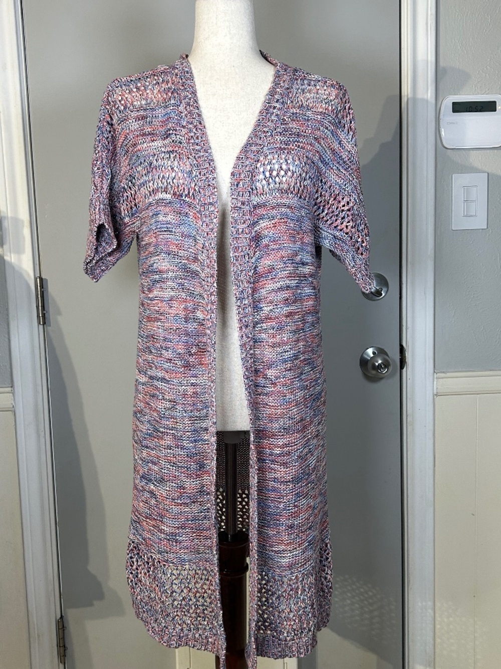 Sundance Women's Free Soul multicolor short-sleeve long cardigan Size M
